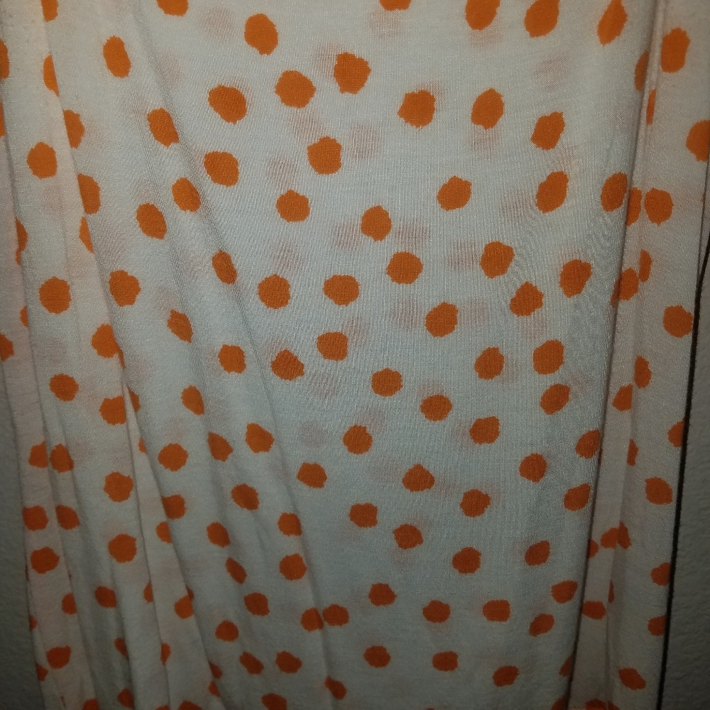 Lynn Ritchie | Orange & White Polka Dot Blouse - Picture 4 of 5